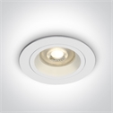 White Dark Light Recessed mains spot with GU10 lampholder.