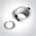 White Dark Light Recessed mains spot with GU10 lampholder.