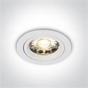 White Recessed mains spot with GU10 lampholder.