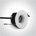 White 6,5W COB LED recessed spot suitable for indoor and outdoor installation, IP65.