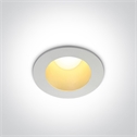 White-Brass 8W COB LED recessed downlight, for general lightingapplications.