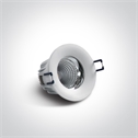 White 10W LED recessed downlight, IP65.