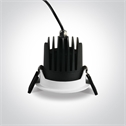 White 12W COB LED recessed spot IP65.