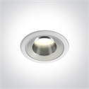 White 10W LED recessed downlight, IP54.