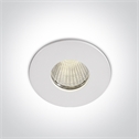 White 12W COB LED recessed spot, IP65, for general application.