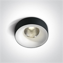 White 12W Dark Light COB LED recessed spot with interchargeable ring.