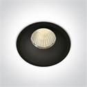 Black 12W COB LED recessed spot, IP65, for general application.