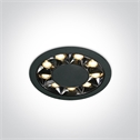Black 12W Recessed spot, IP20.