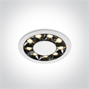 White 12W Recessed spot, IP20.