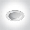 White 13W LED recessed downlight, IP54.