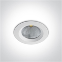 White 15W LED recessed downlight, IP20.