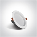 White 15W SMD LED recessed downlight, budget range, IP20.
