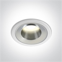 White 18W LED recessed downlight, IP54.