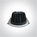 White 20W LED recessed downlight, IP20.