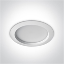 White 25W LED recessed downlight, IP54.