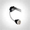 Black Black Body Black Reflector Adjustable Dark Light Recessed mains spot with GU10 lampholder.