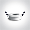 White Retro Range Recessed adjustable mains spot with GU10 lampholder.