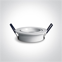 White Retro Range Recessed adjustable mains spot with GU10 lampholder.