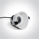 White 6,5W LED Dark Light Recessed adjustable spot,  IP54.