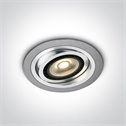 Aluminium Recessed adjustable R111 downlight round range with G53 lampholder.