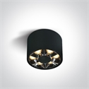 Black 6W Ceiling spot, IP20.