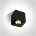 Black 50W mains  GU10  Ceiling Light Natural Aluminium.