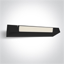 Black 12W LED fitting ideal for installation above the bathroommirror, IP44.