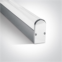 Chrome Mirror Light for 60cm T8 LED Tubes IP44.