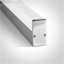 Chrome Mirror Light for 60cm T8 LED Tubes IP44.