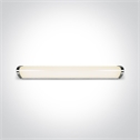 Chrome 16W LED fitting ideal for installation above the bathroommirror, IP44.