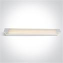 White 20W LED fitting ideal for installation above the bathroommirror, IP44.
