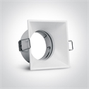 White Recessed semi trimless aluminium spot with GU10 lampholder.