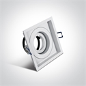 White Semi Dark Light Recessed adjustable mains spot with GU10 lampholder.
