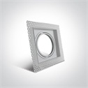 White Recessed adjustable R111 trimless shop range with GU10 lampholder.