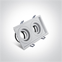 White Semi Dark Light Recessed adjustable mains spot with GU10 lampholder.