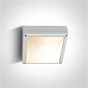 White 2x20W E27 Die Cast,  Square E27 Outdoor Plafo Complies with standard EN60598-1 and any other specific standards