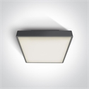 Anthracite 24W LED plafo light, IP65, ideal for both indoor and outdoorinstallation.