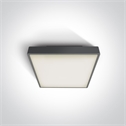 Anthracite E27 plafo light, ABS body and PC diffuser, IP65 rate, ideal for indoorand outdoor application.