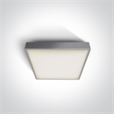 Grey E27 plafo light, ABS body and PC diffuser, IP65 rate, ideal for indoorand outdoor application.