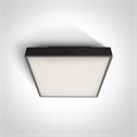 Black 2xE27 plafo light, ABS body and PC diffuser, IP65 rate, ideal for indoorand outdoor application.