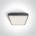 Anthracite 16W LED plafo light, IP65, ideal for both indoor and outdoorinstallation.