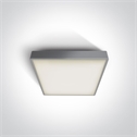 Grey 16W LED plafo light, IP65, ideal for both indoor and outdoorinstallation.