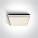 White 25W LED slim plafo, IP54, ideal for both indoor and outdoorinstallation.