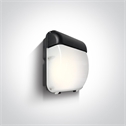 Black LED industrial wall light with COB.