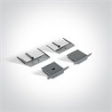Aluminium 2m Recessed aluminium profile with PC opal diffuser.