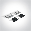 Black 2m Recessed aluminium profile with PC opal diffuser.