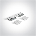 White 2m Recessed aluminium profile with PC opal diffuser.