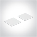 White 2m Surface aluminium profile with PC opal diffuser.