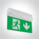 White 1,8W LED Wall and ceiling Exit sign, IP20.