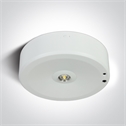 White 3W LED Ceiling mounted emergency light, IP20.